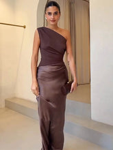 Julissa Mo Satin One-Shoulder Dress